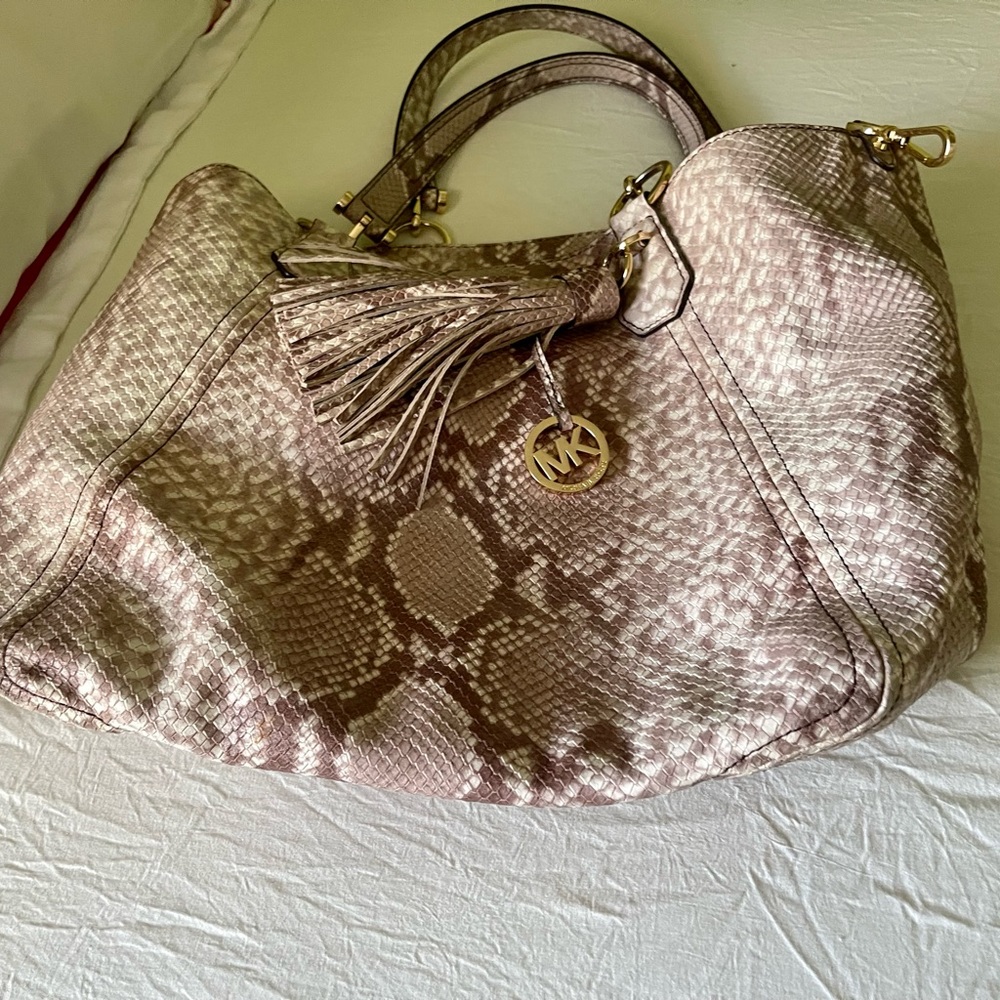 Michael Kors Authentic Leather Python Tote - image 2